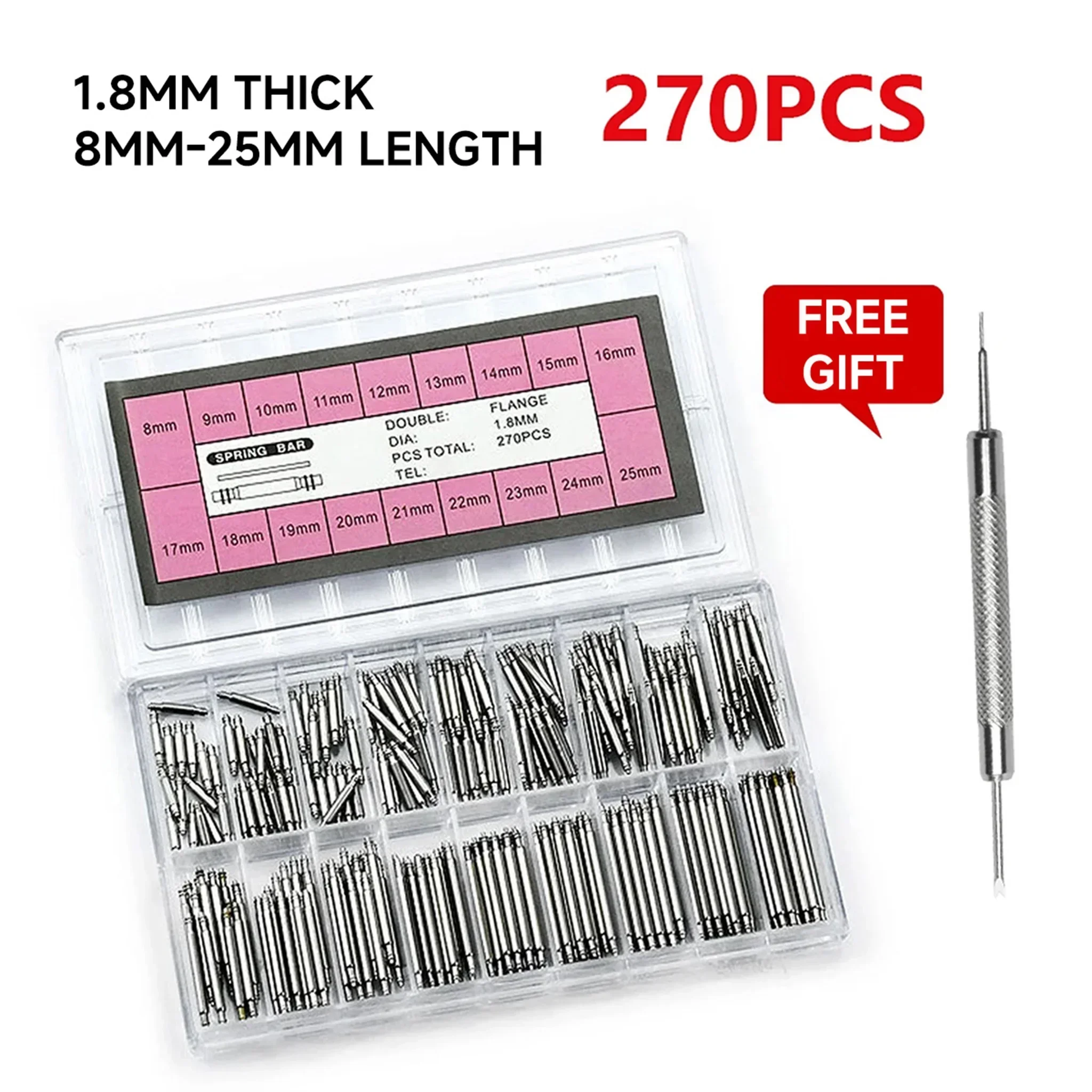 Spring Bar Tool Set - 270 Buah/Set Batang Pegas Baja Tahan