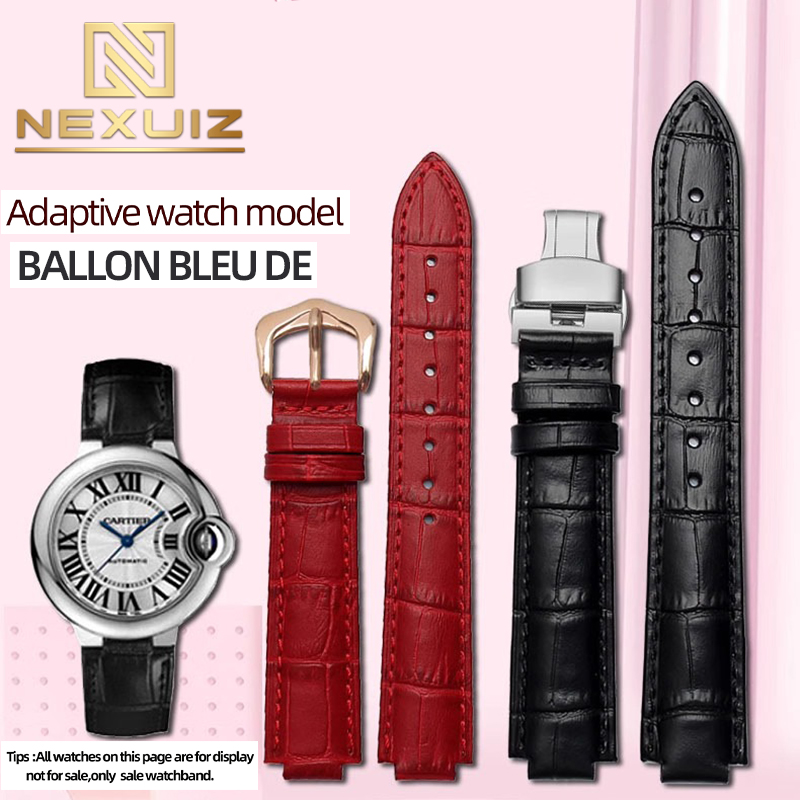 Cartier Watch Ballon Bleu - Tali jam kulit untuk balon BLEU