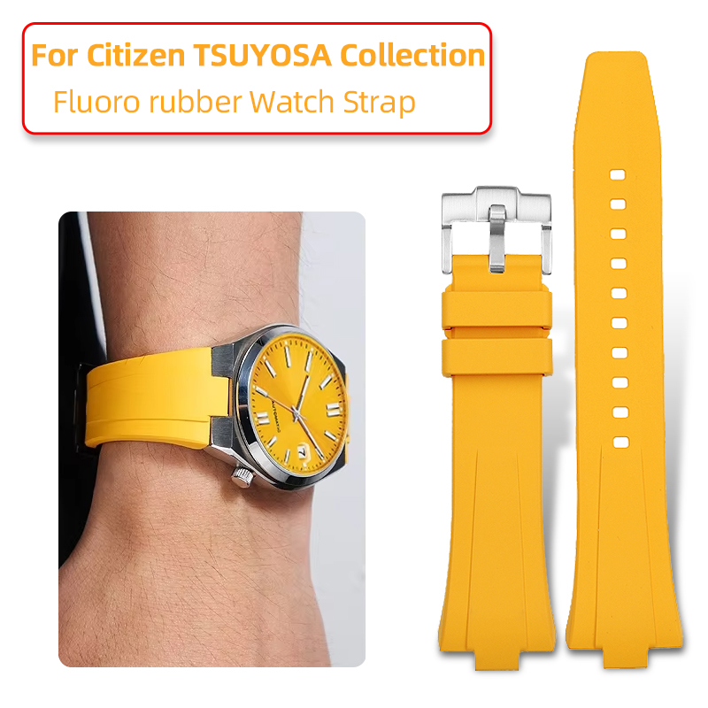 Citizen Watch Tsuyosa - 9X26Mm FKM Tali Karet Fluoro Cembung