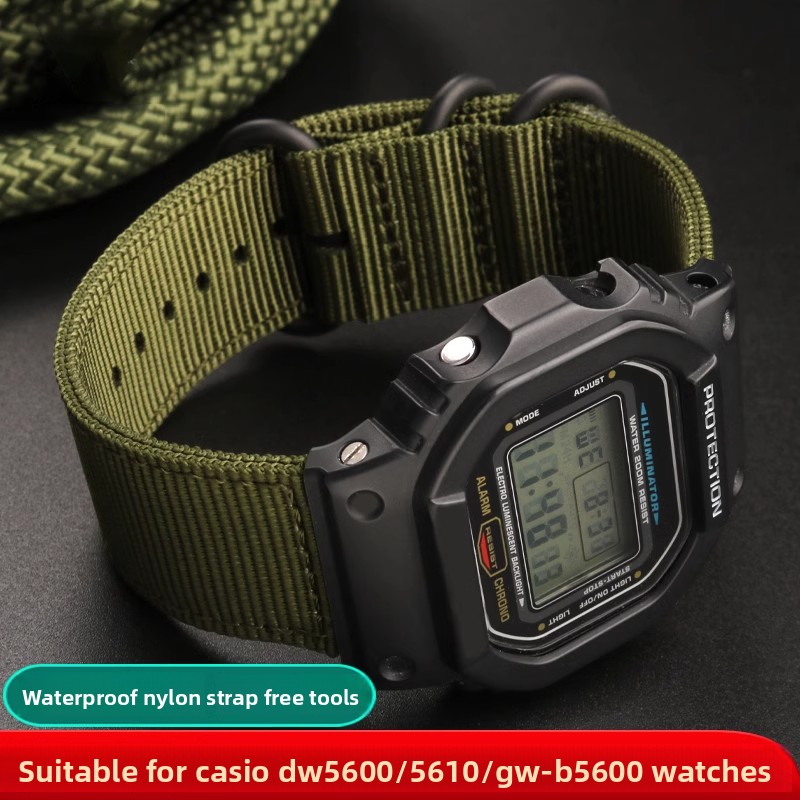 Casio Watch G-Shock Dw-5600 - Tali Jam Nilon untuk Casio G-Shock