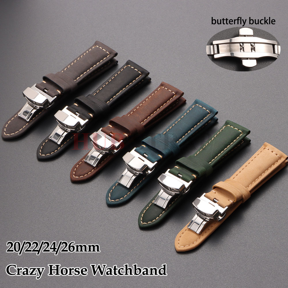 Suede Strap Watch - 20mm 22mm 24mm 26mm Tali Jam