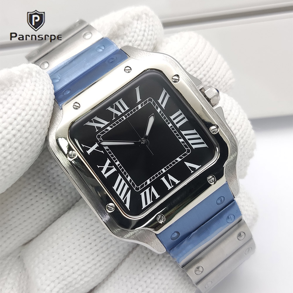 Cartier Watch Santos - Jam Tangan Pria Casing Persegi Jam