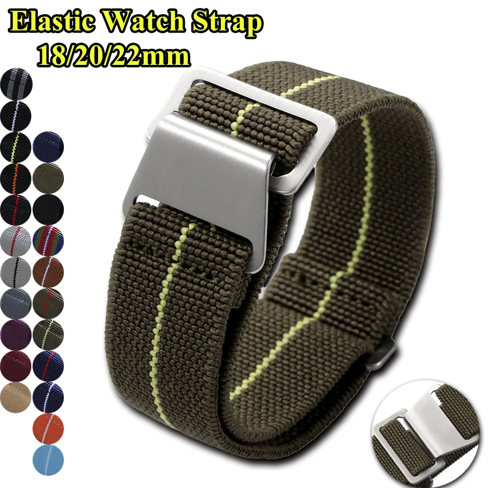 Tali Jam Tangan Elastis 18Mm 2 - Parachute Strap Elastic ulasan dan harga