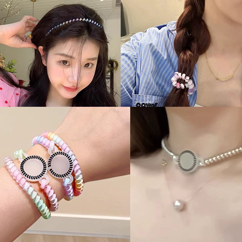 Ikat Rambut Saluran Telepon Mo - Silicone Band Women ulasan dan harga