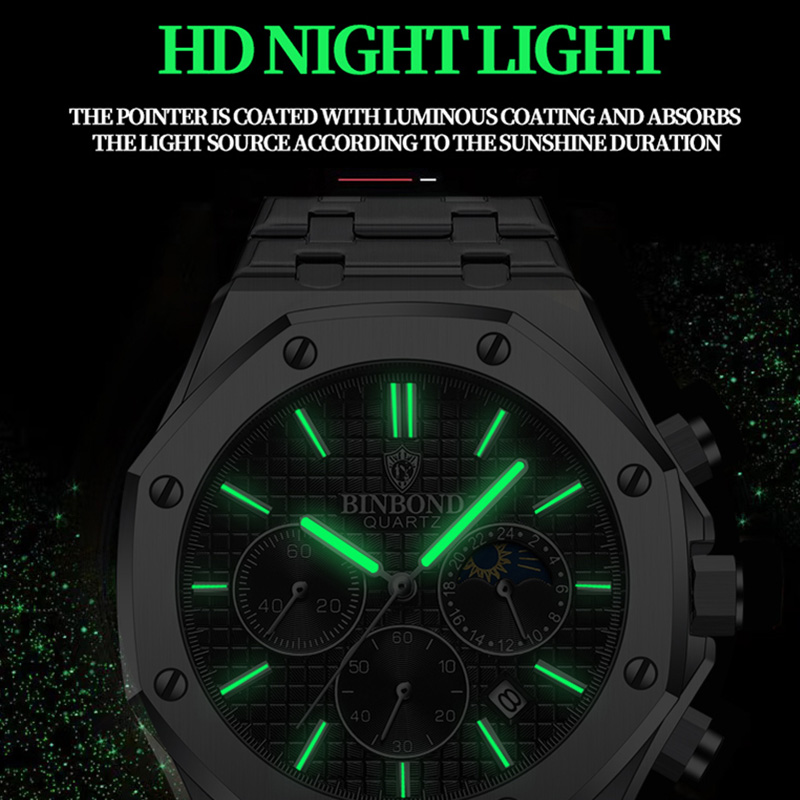 BINBOND jam tangan kuarsa berc - Rolex Watch Daytona ulasan dan harga