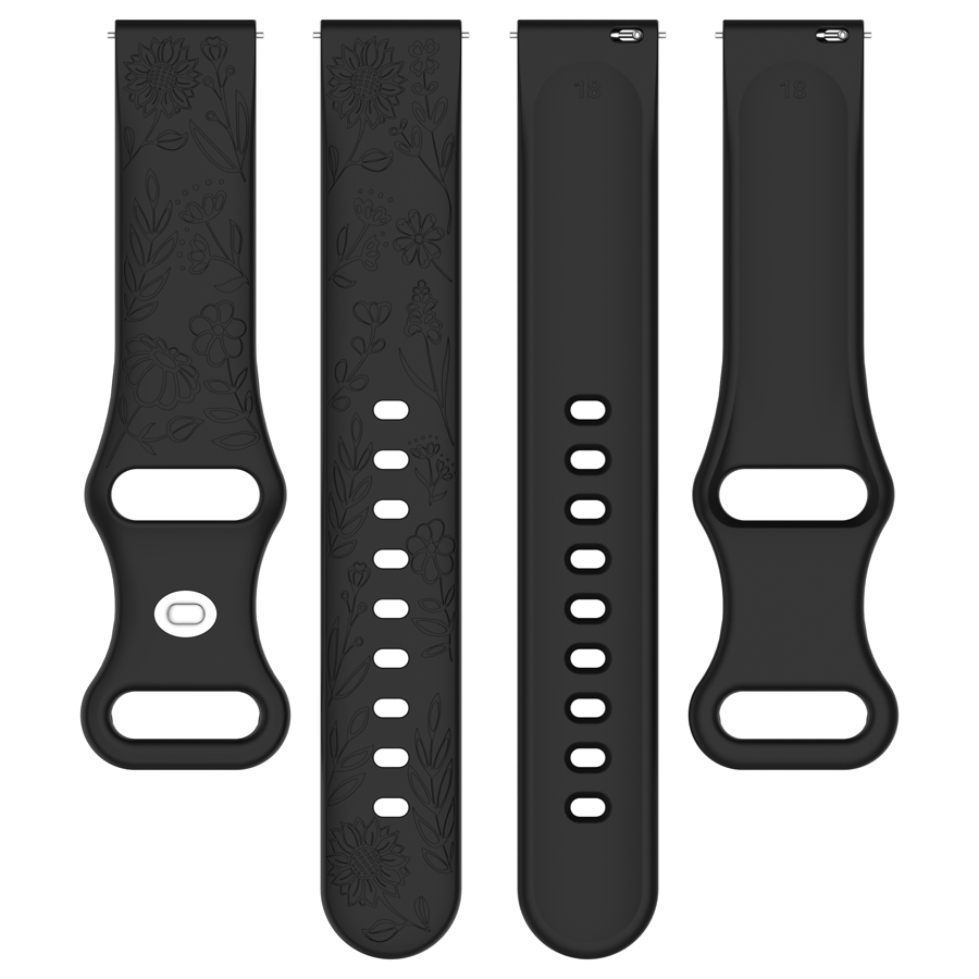Tali Silikon Bunga 3D 20 22mm  - Silicone Watch Band 22Mm ulasan dan harga