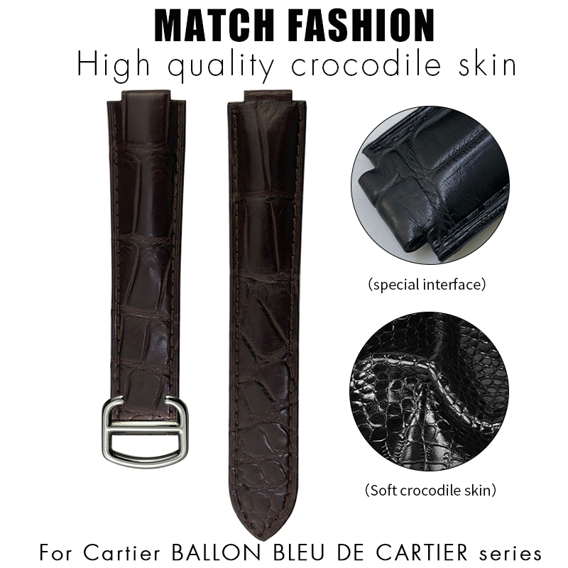Tali jam kulit buaya untuk bal - Cartier Watch Ballon Bleu ulasan dan harga