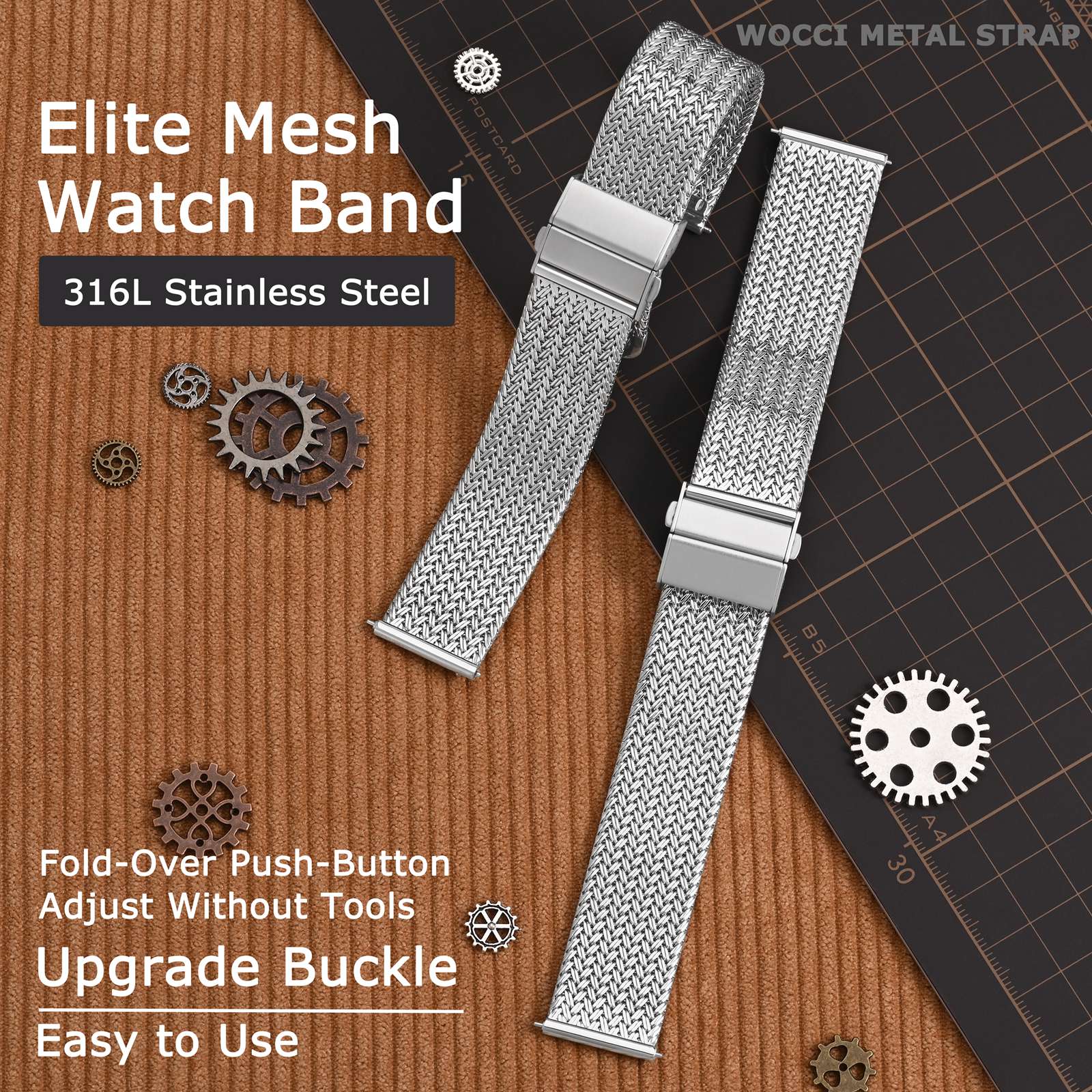 Tali Jam Tangan Logam WOCCI El - Mesh Strap Metal ulasan dan harga