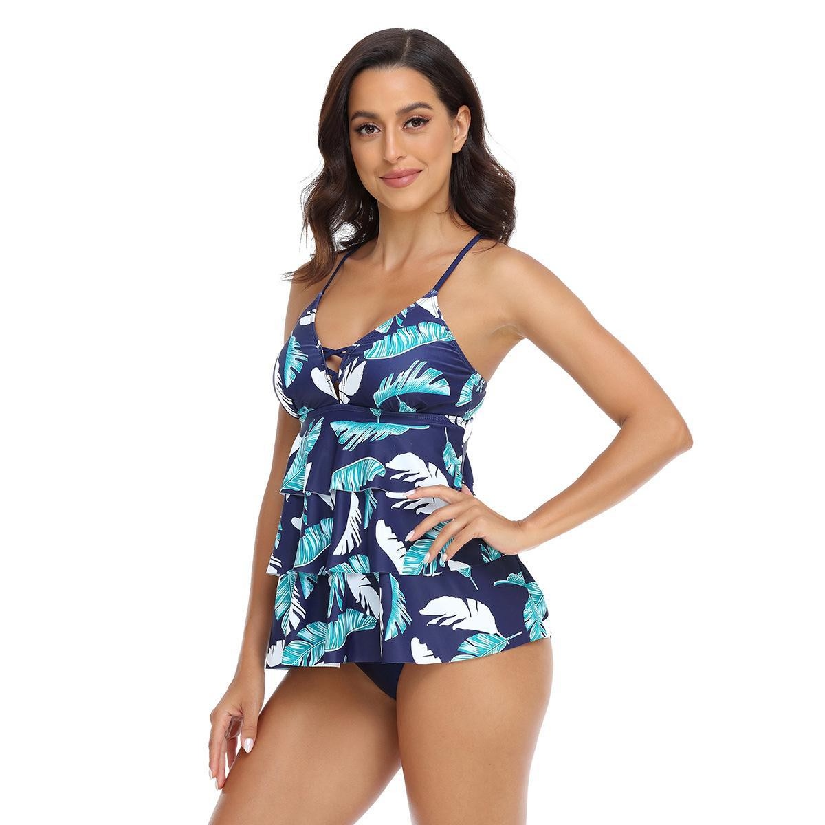 Tankini Wanita Motif Daun Trop - Tropic Strap Vintage ulasan dan harga